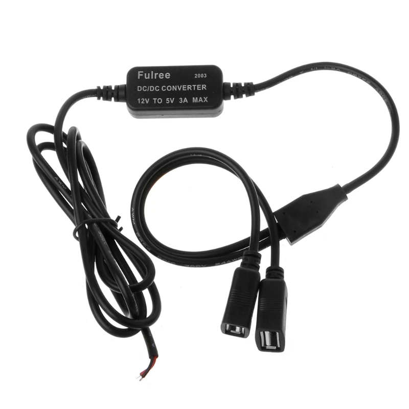 

NEW Car Charger Dual USB Female Plug 12V to 5V 3A DC to DC Power Supply Converter For DVR New Drop shipping