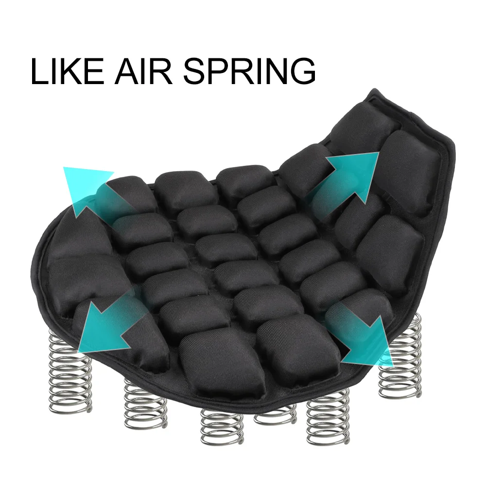 Universal Pressure Relief Ride Seat Cushion Motorcycle Air Seat Cushion Inflatable Air Pad Decompression Saddles Cool Seat Cover