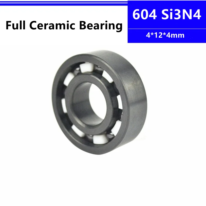 

4pcs/10pcs Si3N4 ceramic bearing 604 4*12*4mm silicon nitride full Ceramic deep groove ball bearing 4x12x4 mm