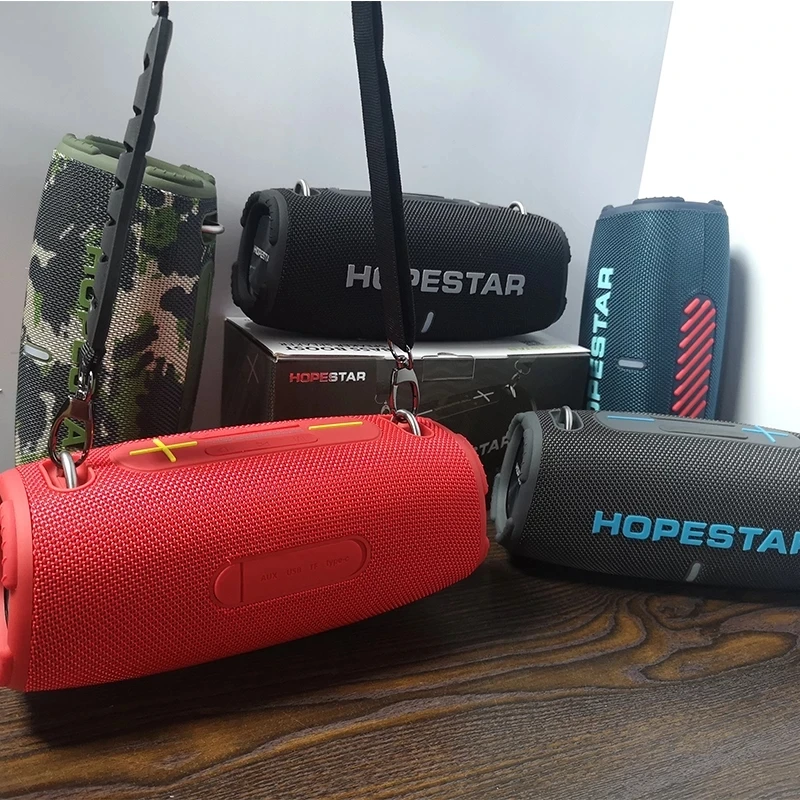 HOPESTAR-Alto-falante portátil sem fio, alta potência, caixa de música, subwoofer ao ar livre, poderoso rádio FM, AUX, TWS, H50, festa