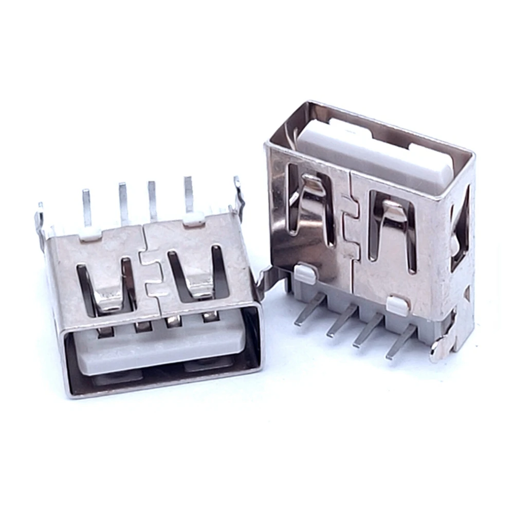 2020ขายร้อน10Pcs USB Type Aพอร์ตมาตรฐานตัวเมียSolderตัวเชื่อมต่อซ็อกเก็ตPCB USB-Aประเภท