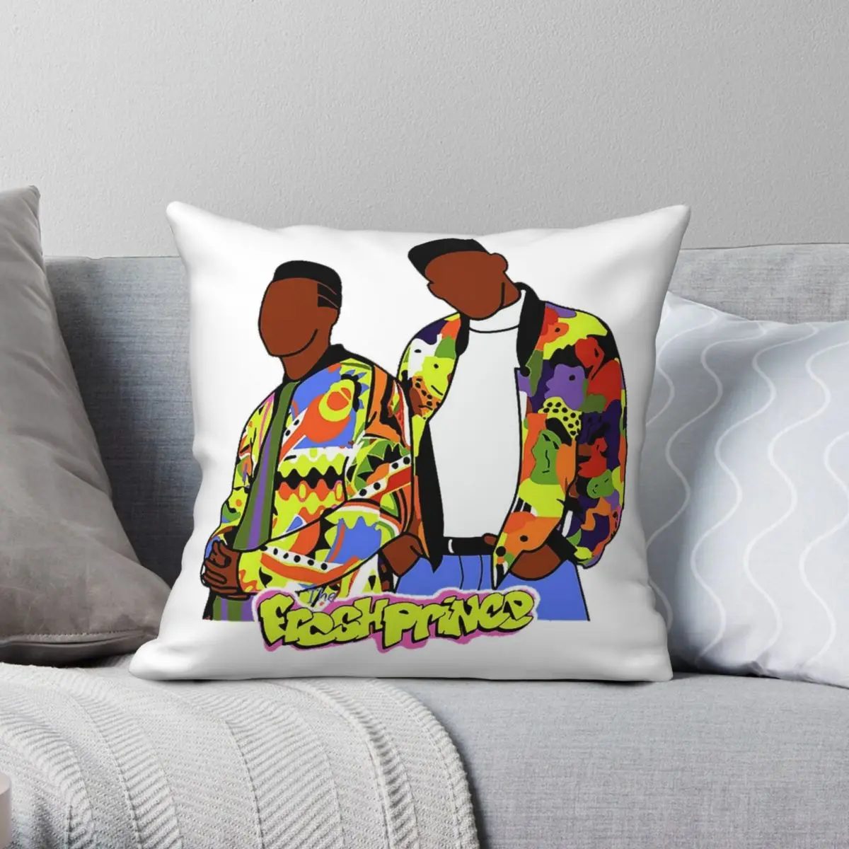 The Fresh Prince of Bel-Air Square Pillowcase Polyester Linen Velvet Pattern Zip Decor Pillow Case Room Cushion Cover