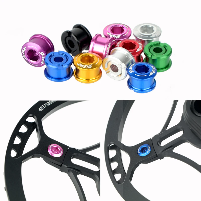 Mtb Bike Screw-Bolt Colorful Crank Screw Chain Ring Bolt Crank Arms For Road Bicycle Modification Parts Crown Bmx Crankset Tool