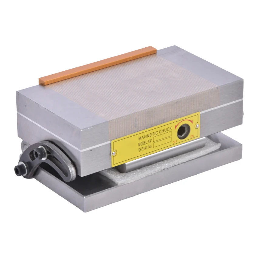 Di alta precisione Forte Forza Magnetica Smerigliatrice di Superficie Magnetico Permanente Mandrino Macchina Per La Frantumazione del Disco Magnetico Mandrino (100*175)