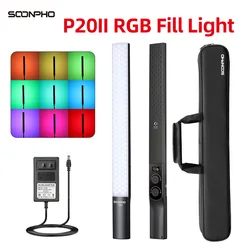 Soonpho P20II Handheld 2500-8500K RGB Colorful Ice Stick LED Video Light with Upgrade Built-in Lithilim battery