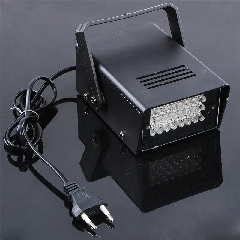 24 LED Stage Lights Operated DJ Strobe Lights Disco Party Club KTV Stroboscope White Stage Lighting Effects AC 220V 3W EU Plug