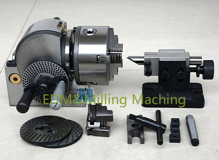 1Set High Quality Milling Machine BS-0 Semi-Universal Lndex Center CNC Universal Dividing Head With 100mm Chuck 3-Jaw DURABLE