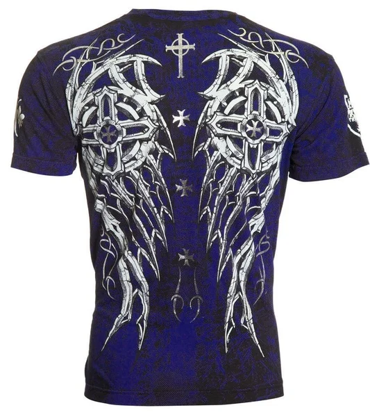 Gothic Fashion Archaic AFFLICTION Cool Skull Print Plus Size Men T-Shirt Tattoo Biker M-5XL