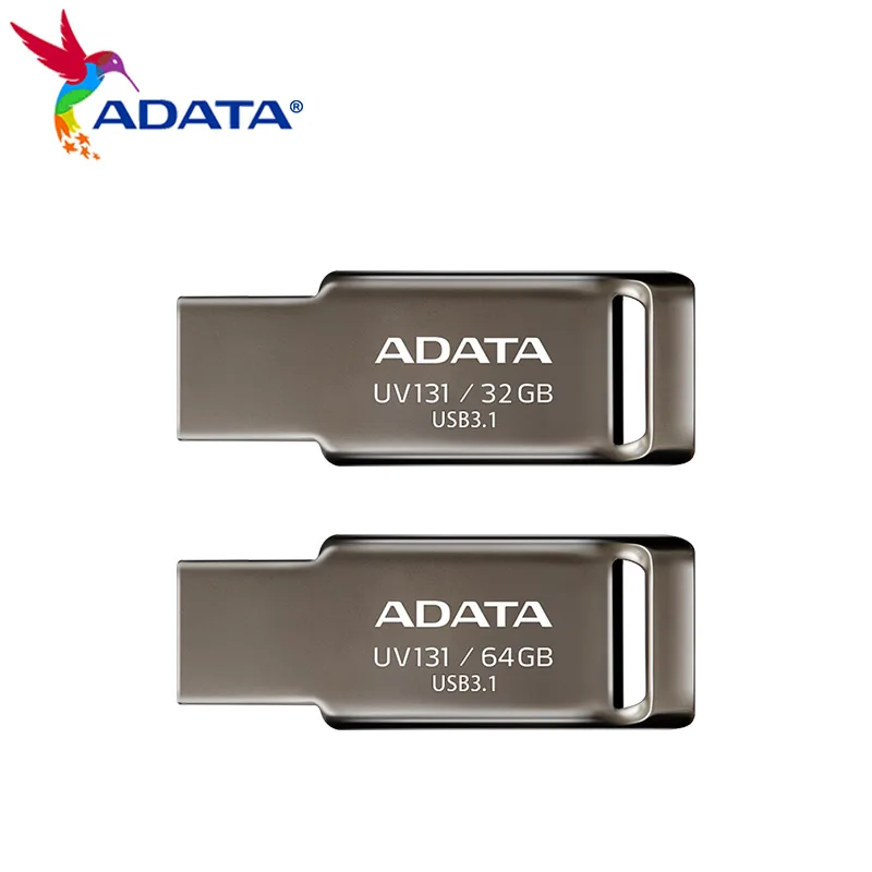 ADATA UV131 USB 3.1 64GB Pen Drive 32GB dysk Flash 16GB U dysk szybki Metal USB Pendrive pamięć na komputer 100% oryginalny