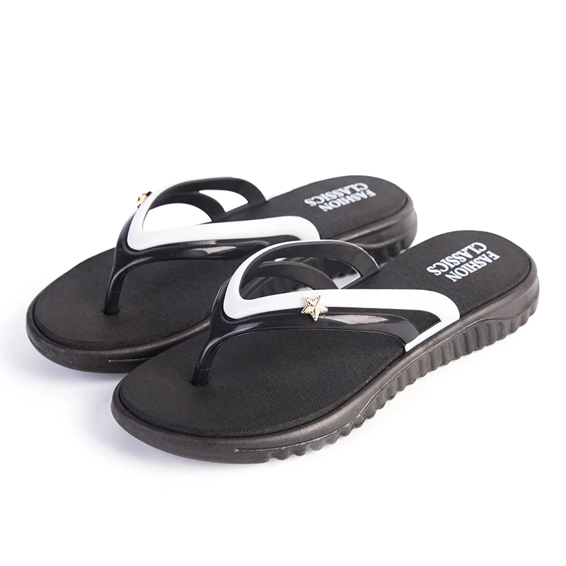 Summer Women's Shoes 2021 New Antiskid Fashion Hard Outdoor Leisure Beach Swimming Slippers Indoor Walking Flip Flop