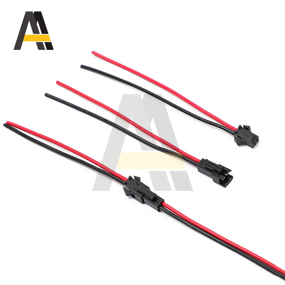5Pairs 30cm JST SM 2P 2Pin Plug Socket Male to Female Wire Connector LED Strips Lamp Driver Connectors Quick Adapter