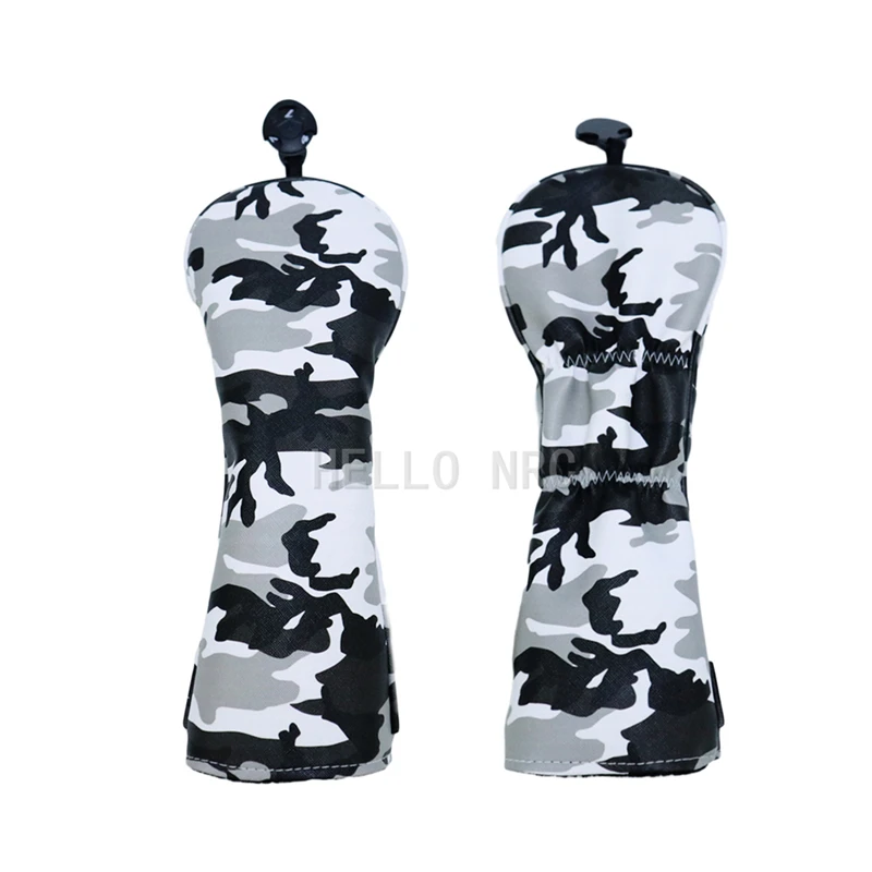 2021 New Golf Club Headcover for #1 Driver #3 #5 Fairway Wood Head Camouflage Pattern 4Pcs/Set Grey