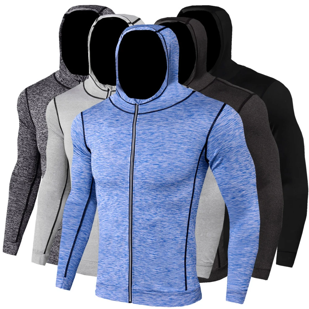 New Mens Giacche E Giubbotti Per Il Fitness Sport Cappotto Con Cappuccio Stretto Con Cappuccio Palestra di Formazione di Calcio Run Jogging Giacche