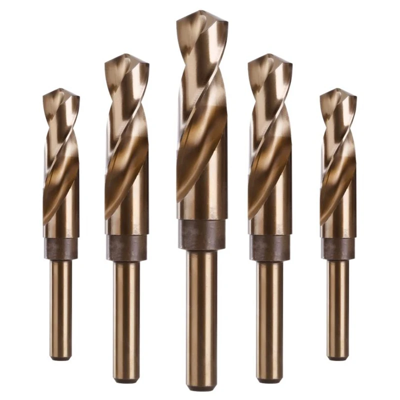 M35 HSS-Co Cobalt Industrial Grade Twist Drill Bit 13.5-30mm 1/2 Inch Reduced Shank Drill Bit For Metal Stainless Steel Drilling