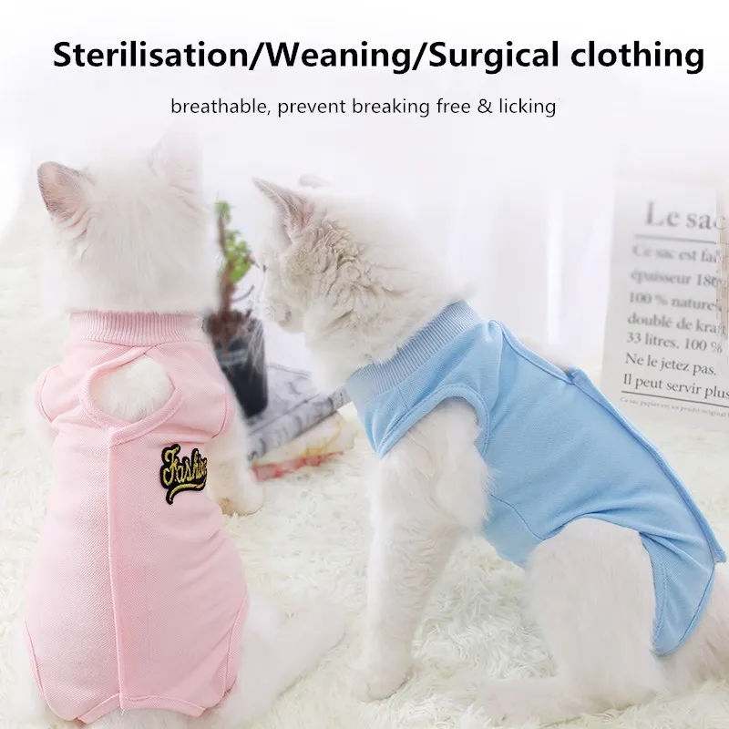 Cat Puppy Nursing Clothes Recovery Suit Sterilization Clothing Weaning Clothes Anti Licking Prevent Breaking Pet Surgical Gown