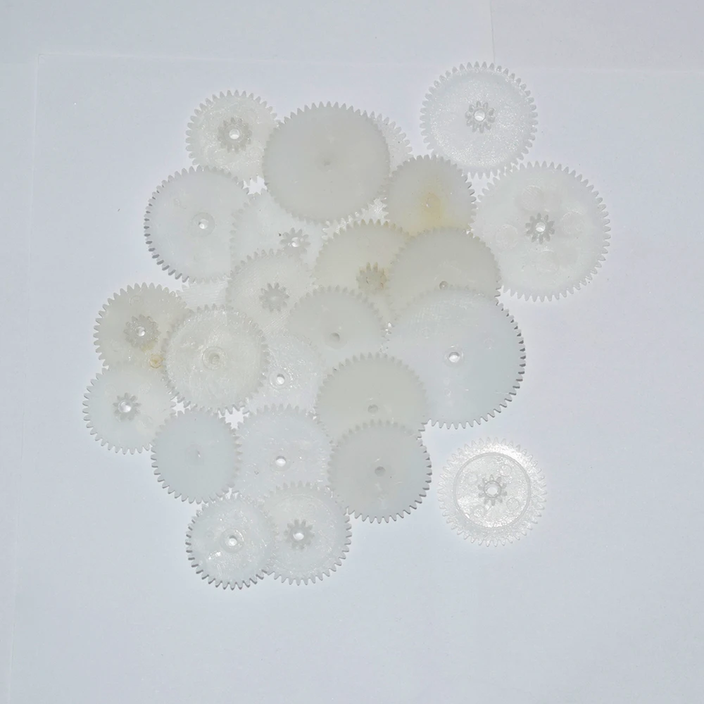 30pcs 32-56T double layer plastic gear 0.5M for 2mm axle rc car robot ship four  six axis aircraft diy toys parts model accessor