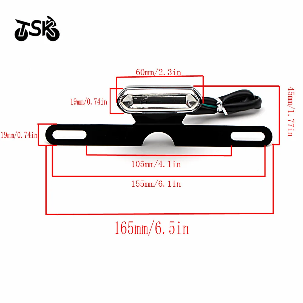 License Plate LED Light MOTO For HONDA CBR 125 250R 500R 650F 600 900RR Universal Motorcycle Accessories