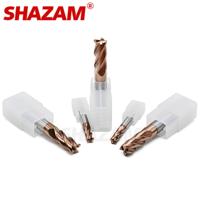 Milling Cutter Alloy Coating Tungsten Steel Tool Cnc Maching Hrc65 Endmill SHAZAM Top  Milling Cutter Kit Milling Machine Tools