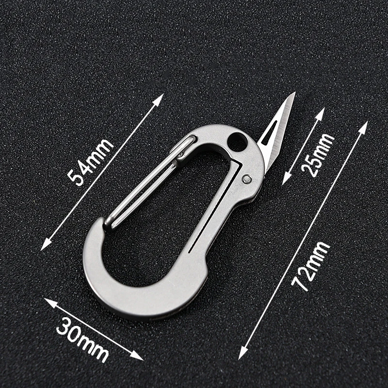 TC4 Titanium alloy Multi-tool Keychain Knife Mini edc Portable Knife outdoor fold Survive Self-defense fishing Carabiner Knife