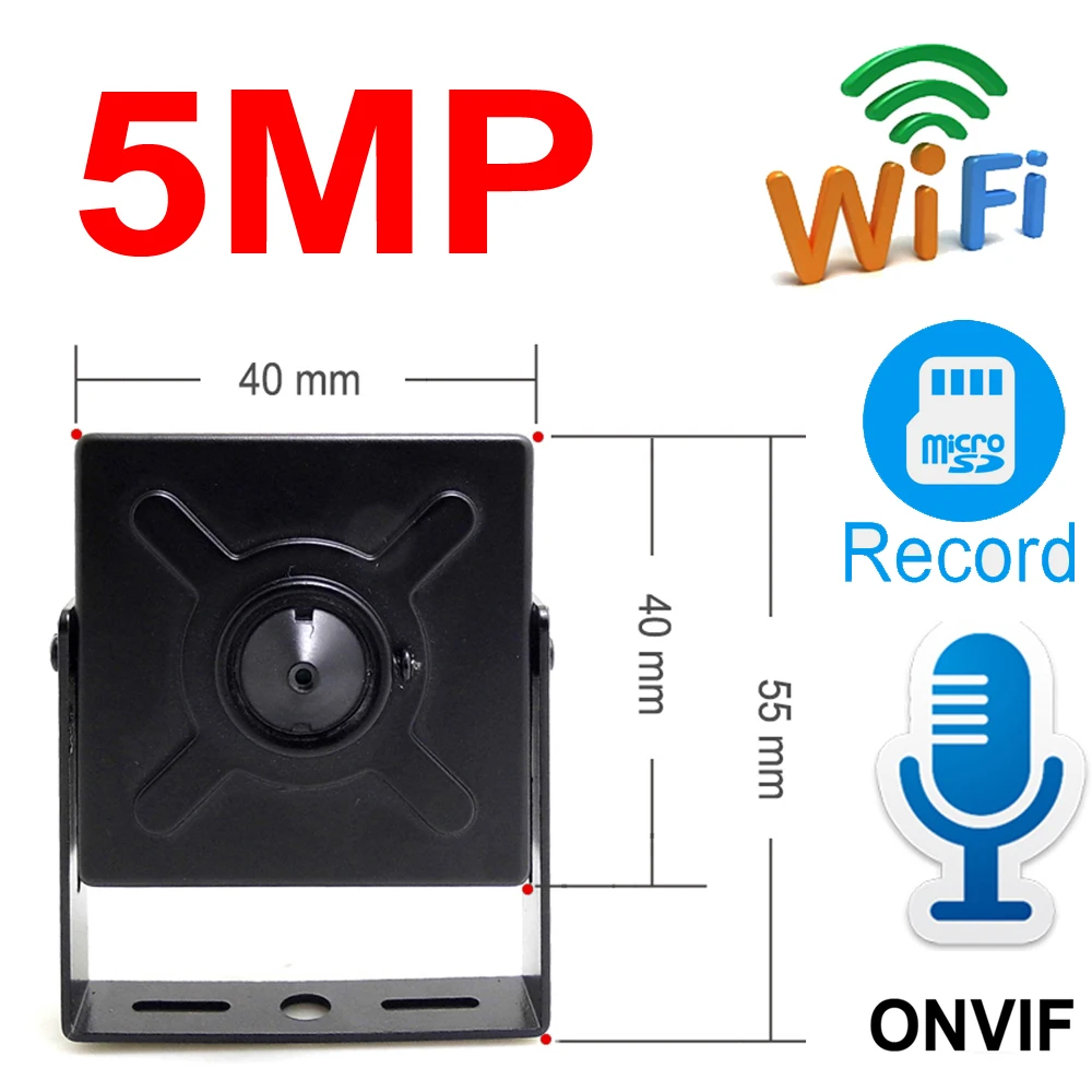 

JIENUO 5MP MINI IP Camera Wifi 16G 32G 64G HD Audio Wireless Cctv Security High Definition IPCam Surveillance Onvif Home Camera