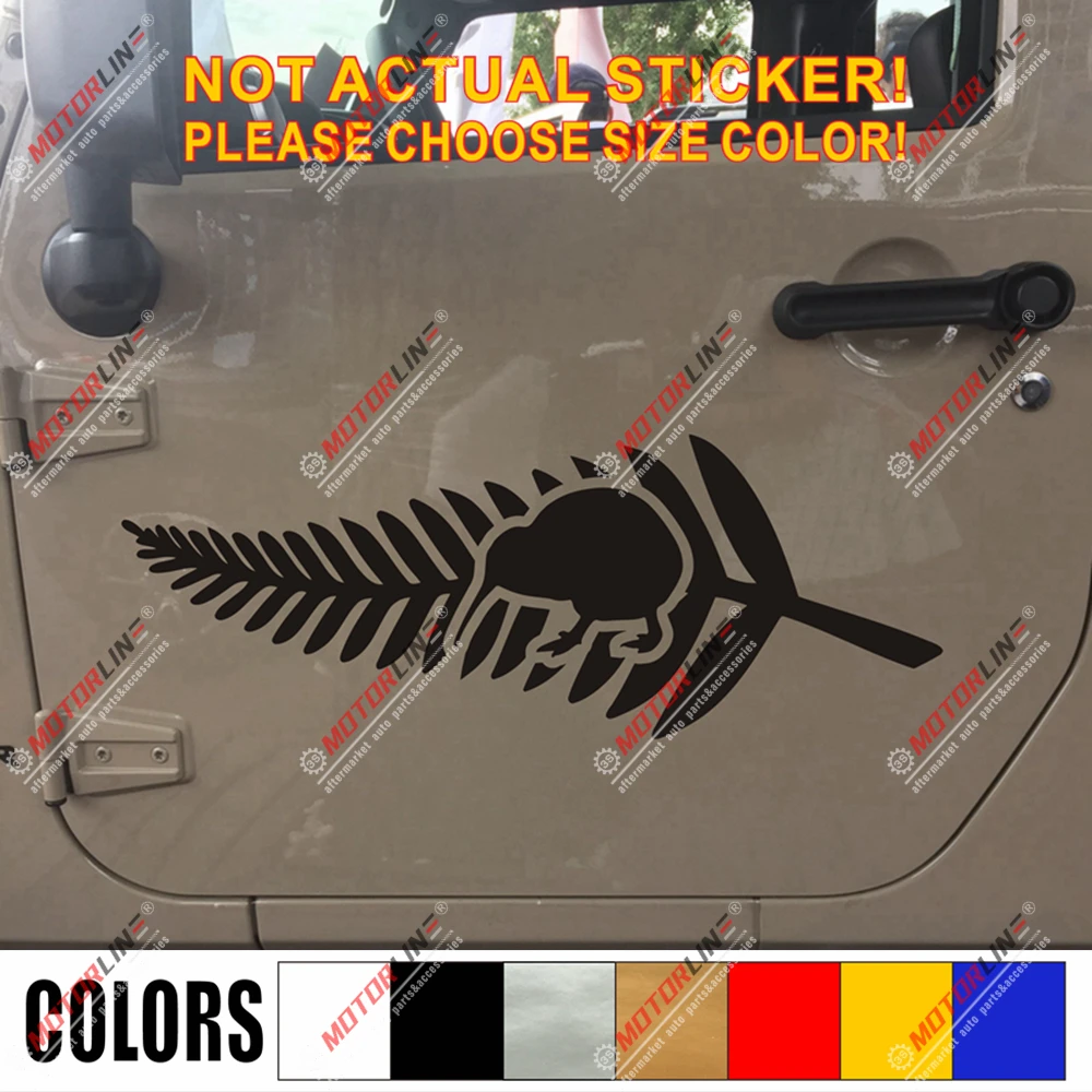 

New Zealand Kiwi Bird Fern Decal Sticker Car Vinyl pick size color no bkgrd