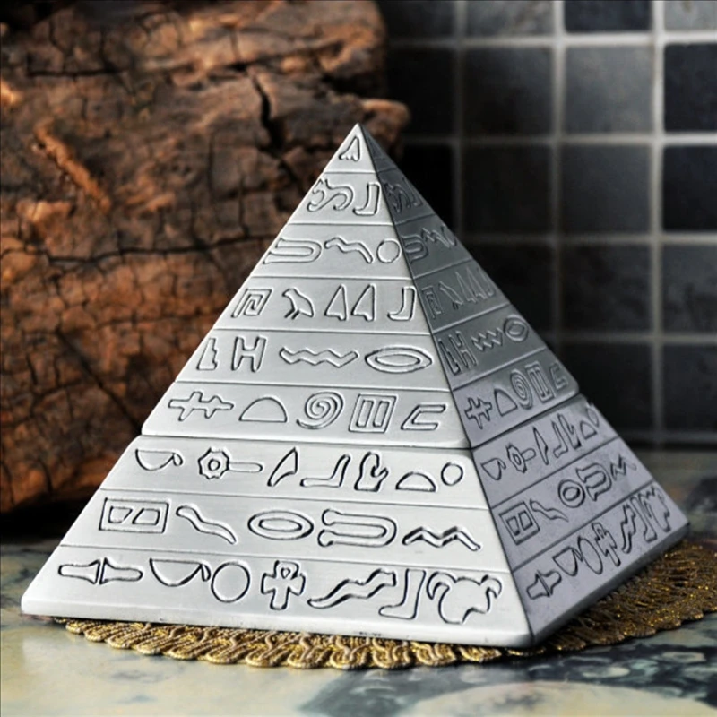 Pyramid Ashtray Epoxy Resin Mold Smoke Ash Storage Box Casting Silicone Mould DIY Crafts Ornaments Making Tools