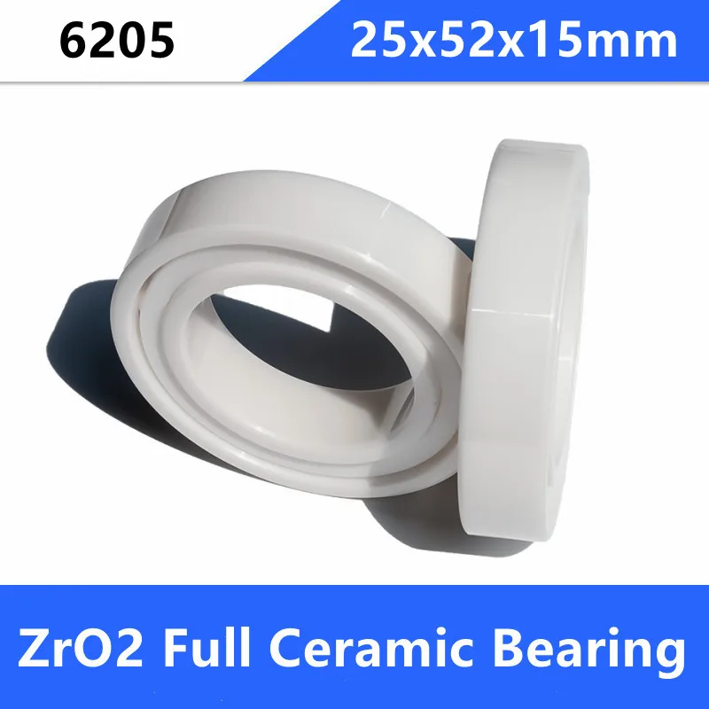 

4/10pcs 6205 ZrO2 full Ceramic ball bearing 25x52x15 mm Zirconia ceramic deep groove ball bearings 25*52*15mm