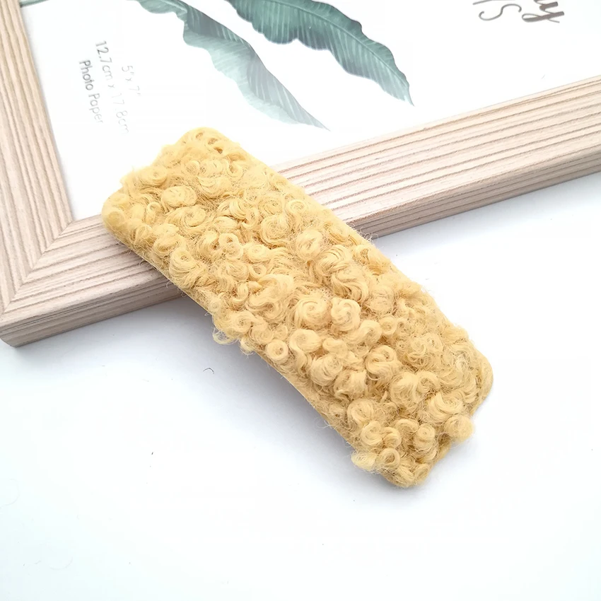 1 قطعة مقاطع الشعر سبيكة الحملان الصوف عدم الانزلاق المشابك الفتيات إكسسوارات الشعر النساء مقاطع الشعر دبابيس الشعر للأطفال أغطية الرأس