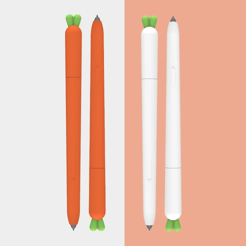 Soft carrot Silicone For Samsung Galaxy Tab S6 Lite Pen S7 S Pen pencil case Cute Cartoon Tablet Stylus Cover Casing coque