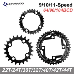 Prowheel MTB 3 Speed Chainring 8 9 10 11 Speed 22/32/42T Chainwheel 22/32/44T Sprocket 22/30/40T Crankset 64/96/104 BCD