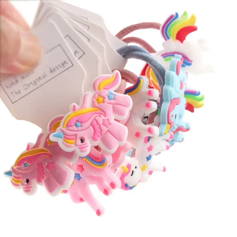 Unicorn Pegasus Hair Tie Children Do Not Hurt Hair Soft Head Rope Girl Rubber Band Elementary School Hair Accessories Headdress