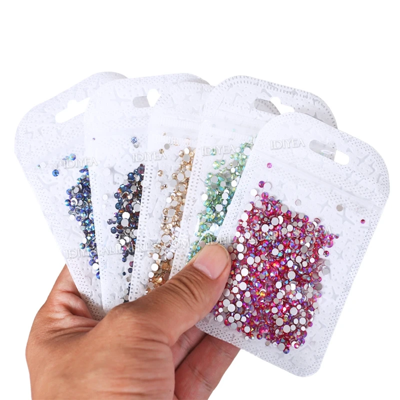 Mix sizes SS3-SS16 about 1000pcs/bag nail rhinestones strass non hot fix flat back crystal glitters diamond painting accessoires