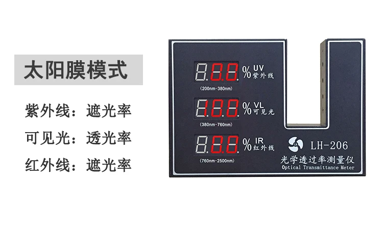 LH-206ソーラーフィルムテスター、透過率計、透過率計、テスターLH1013