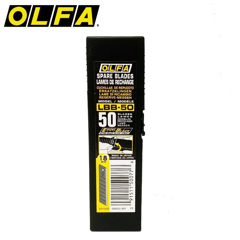 OLFA Blade Black Type 18mm  LBB-10 LBB-50 PL-1 L-1 L-2 L-3 OL FL CL ML SL-1 EXL XL-2 BN-L BN-AL NOL-1 NL-AL