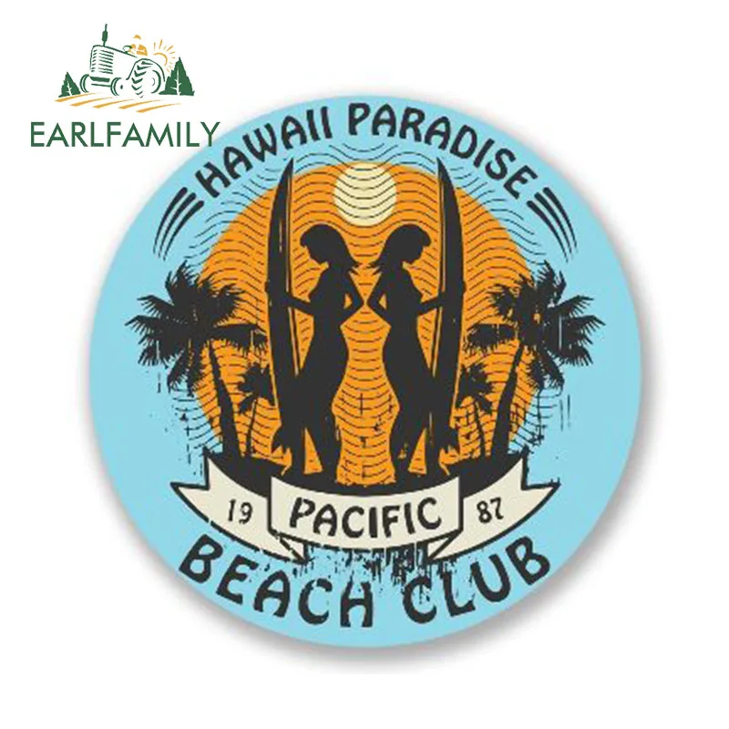 Travel Accessories Hawaii - EARLFAMILY 13cm x 13cm Car Styling