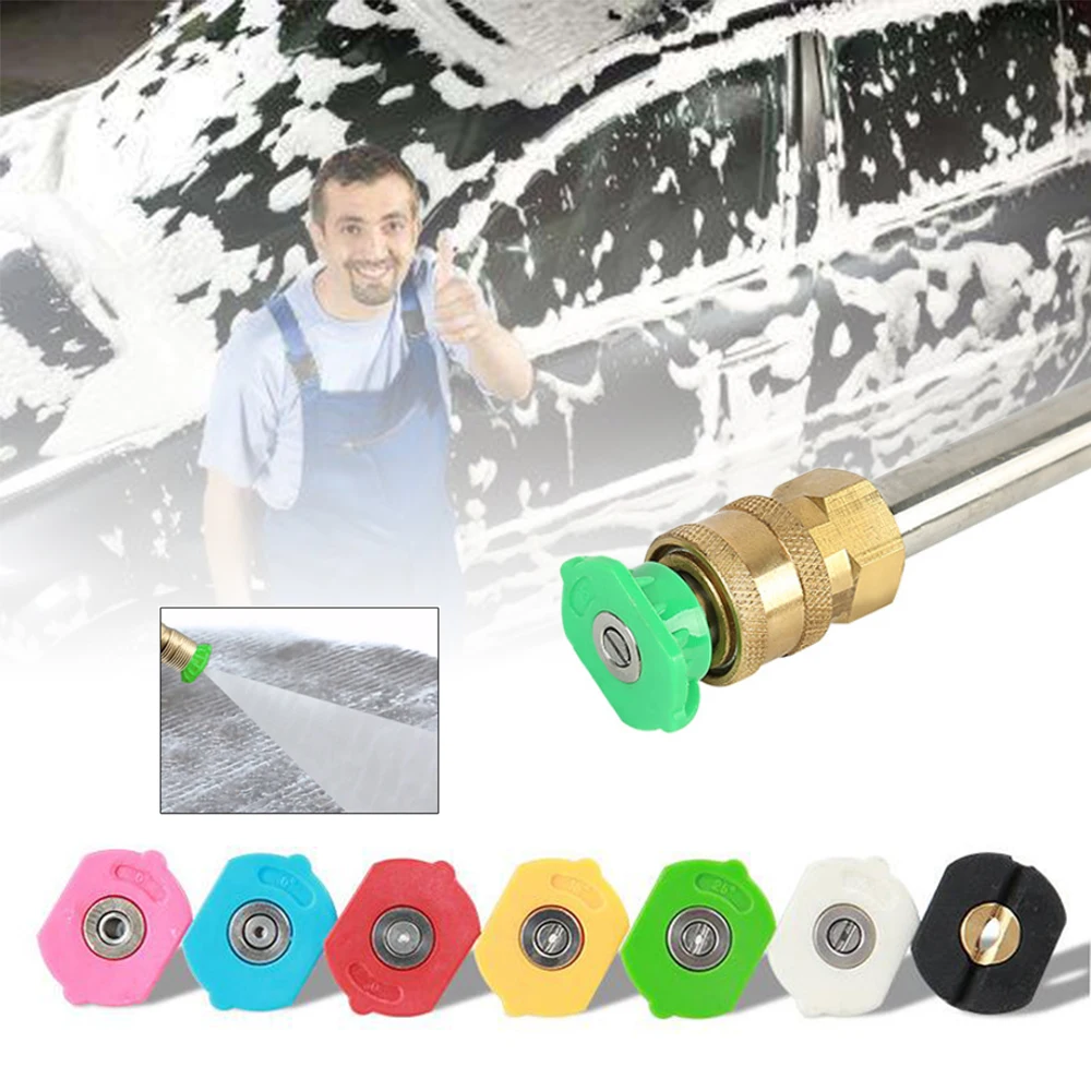 JUNGLEFLASH Pressure Washer Nozzle High Pressure Cleaner Quick Connect Car Washer Spray Tip Nozzle 4.0 Orifice Size