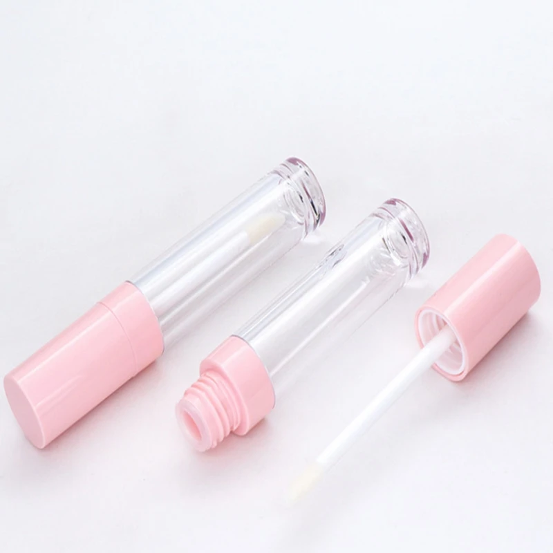 

500pcs/lot 6.5ML Empty Lipstick Tubes Pink Lip Gloss Tubes Clear bottles Eyeliner mascara container