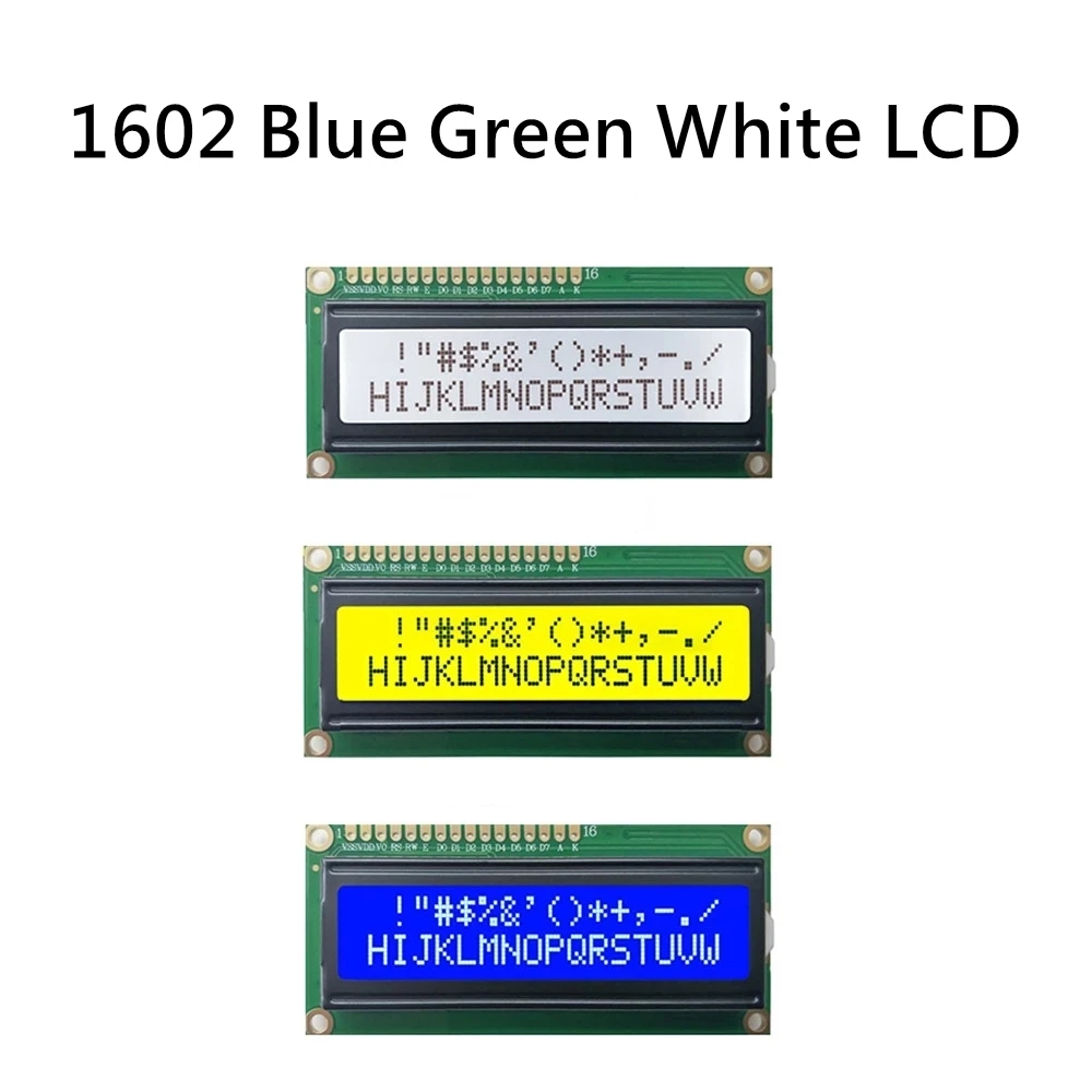 Moduł LCD1602 1602 Niebieski/zielony ekran IIC/I2C 16x2 znakowy moduł wyświetlacza LCD.1602 5V zielony ekran i biały kod