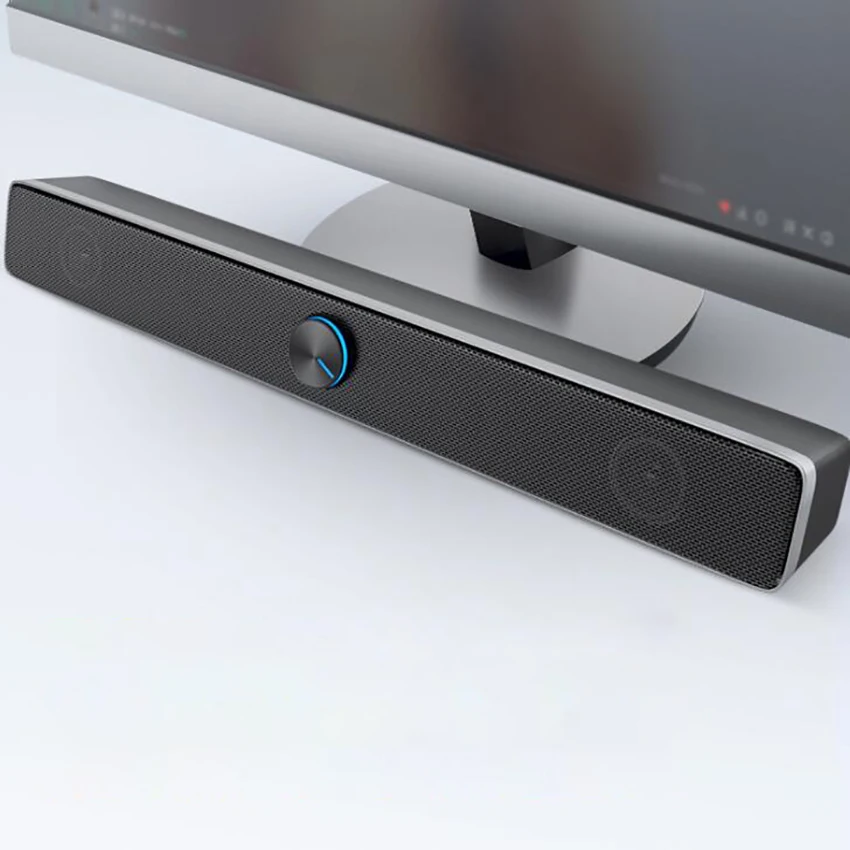 Computer Speakers, Wired Computer Sound Bar, Stereo USB Powered Mini Soundbar Speaker for PC Tablets Desktop Cellphone Laptop