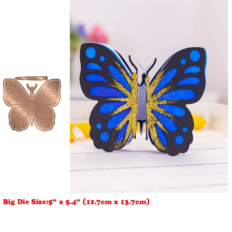 

New Arrival Metal Christmas Gatefold Butterfly Cutting Dies For 2021 Scrapbooking Card Making Flip and Fold Stencils