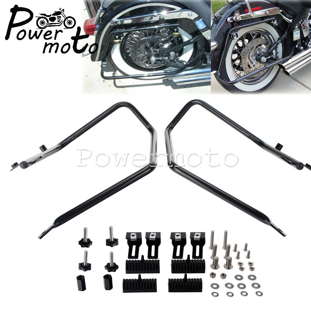 Iron Motorcycle Saddle Bag Supports Conversion Bracket Mounting Hardware For Harley Dyna Street Bob Custom FXDL FXDF FXDWG FLH