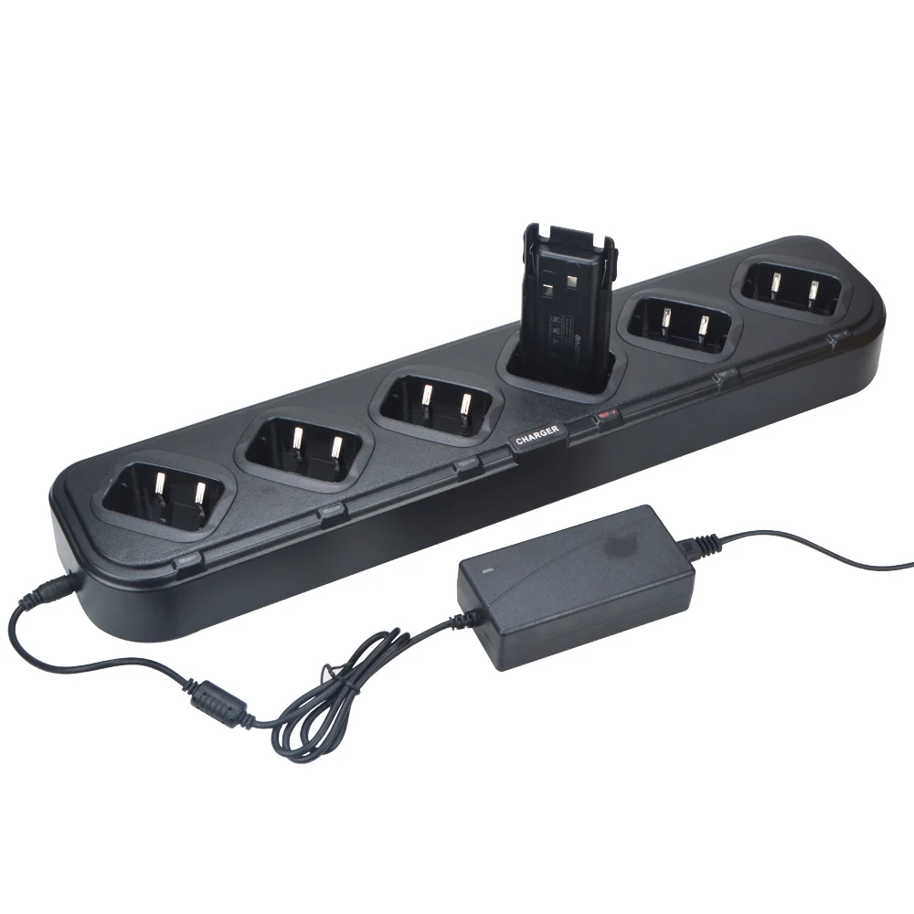 Talkies Walkies Baofeng UV-82 UV-82HP UV-8D Six Way Rapid Multi Unit Desktop Charger