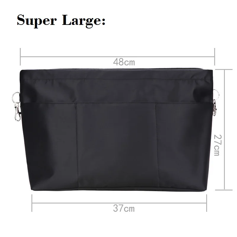 Super Large Organizer Bag with Exterior 6 Pockets Sturdy Handbag Inserts for Large Bags 48cm Width