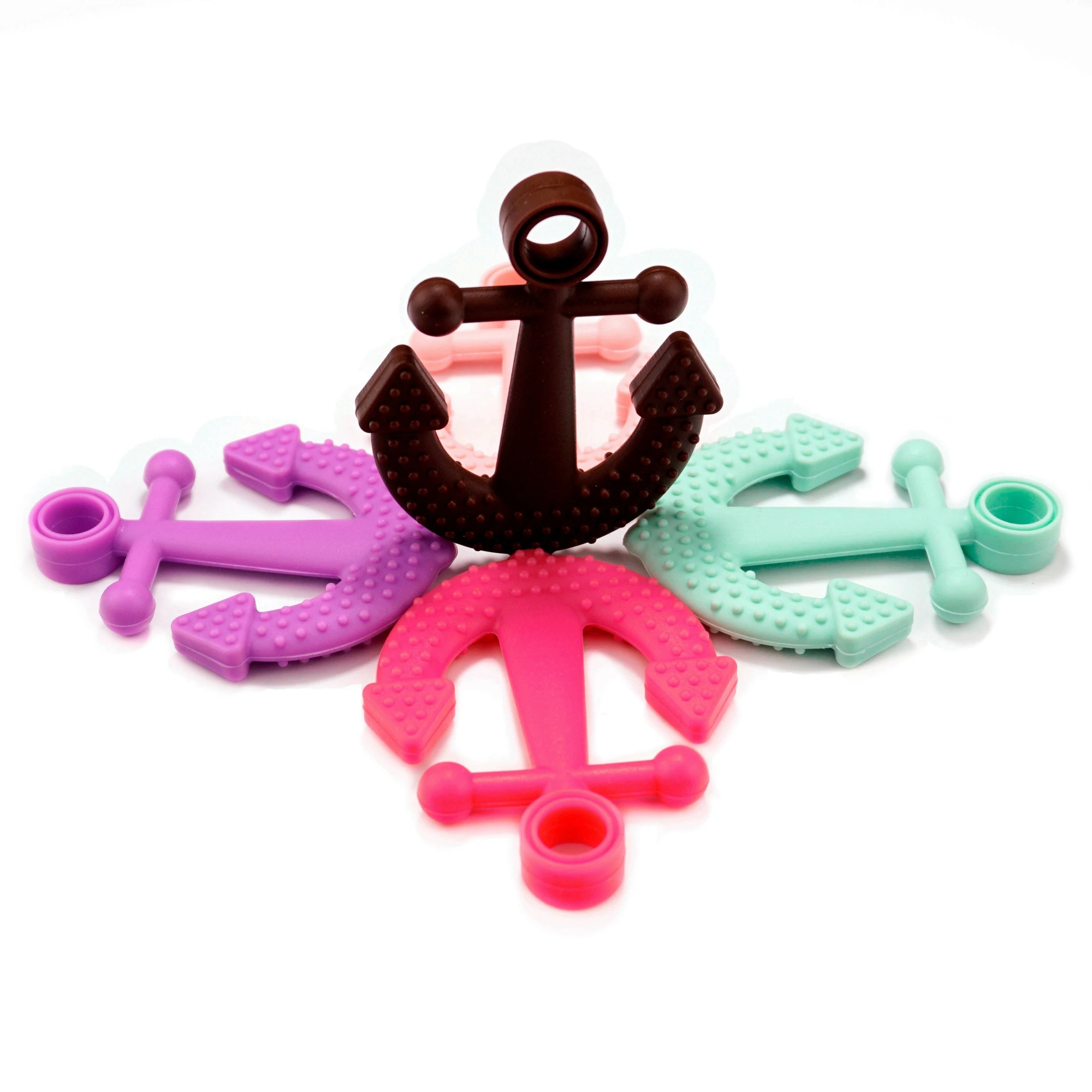 Sutoyuen Silicone Anchor Teether Soft BPA Free Teething Necklace Pendant Safe For Baby Chew Toy Nursing Jewelry Baby Teether 1pc