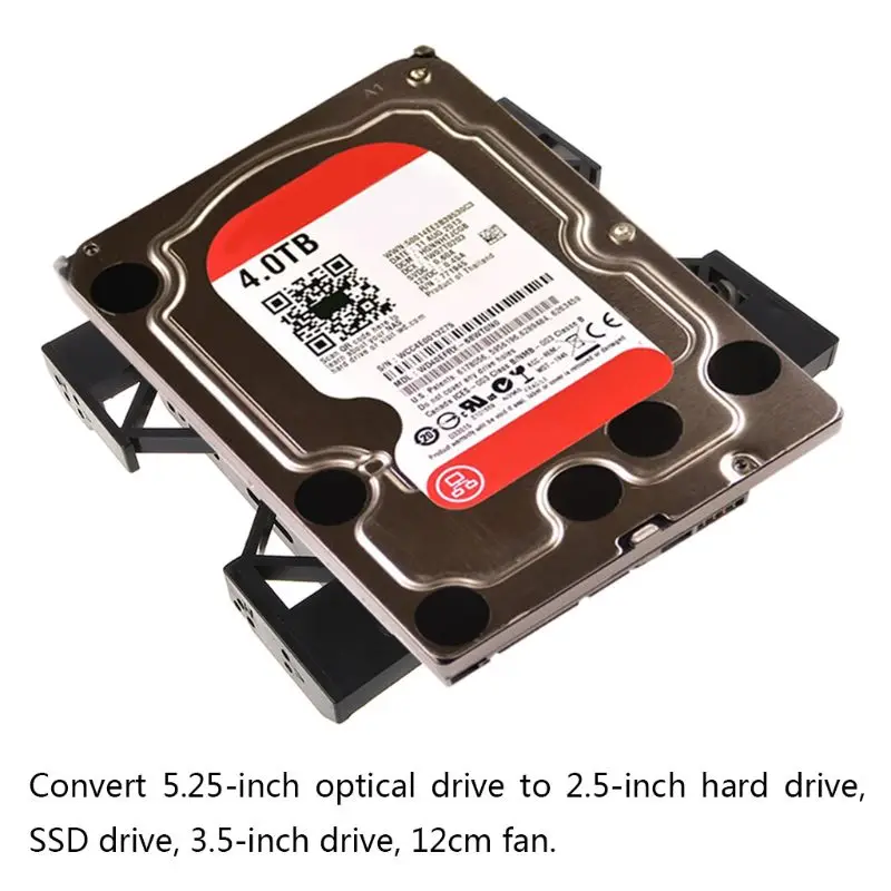 Support lecteur optique châssis bureau, 5.25 à 3.5 pouces, étagère Conversion SSD 2.5 M2EC