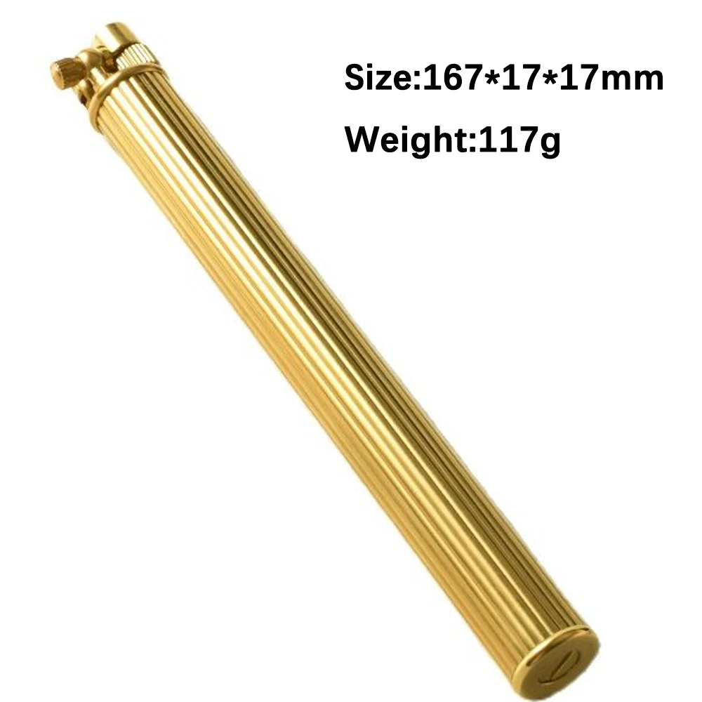 Extended shaped kerosene lighter with brass featuring long cylindrical Lighter Creative design ideal for collection
