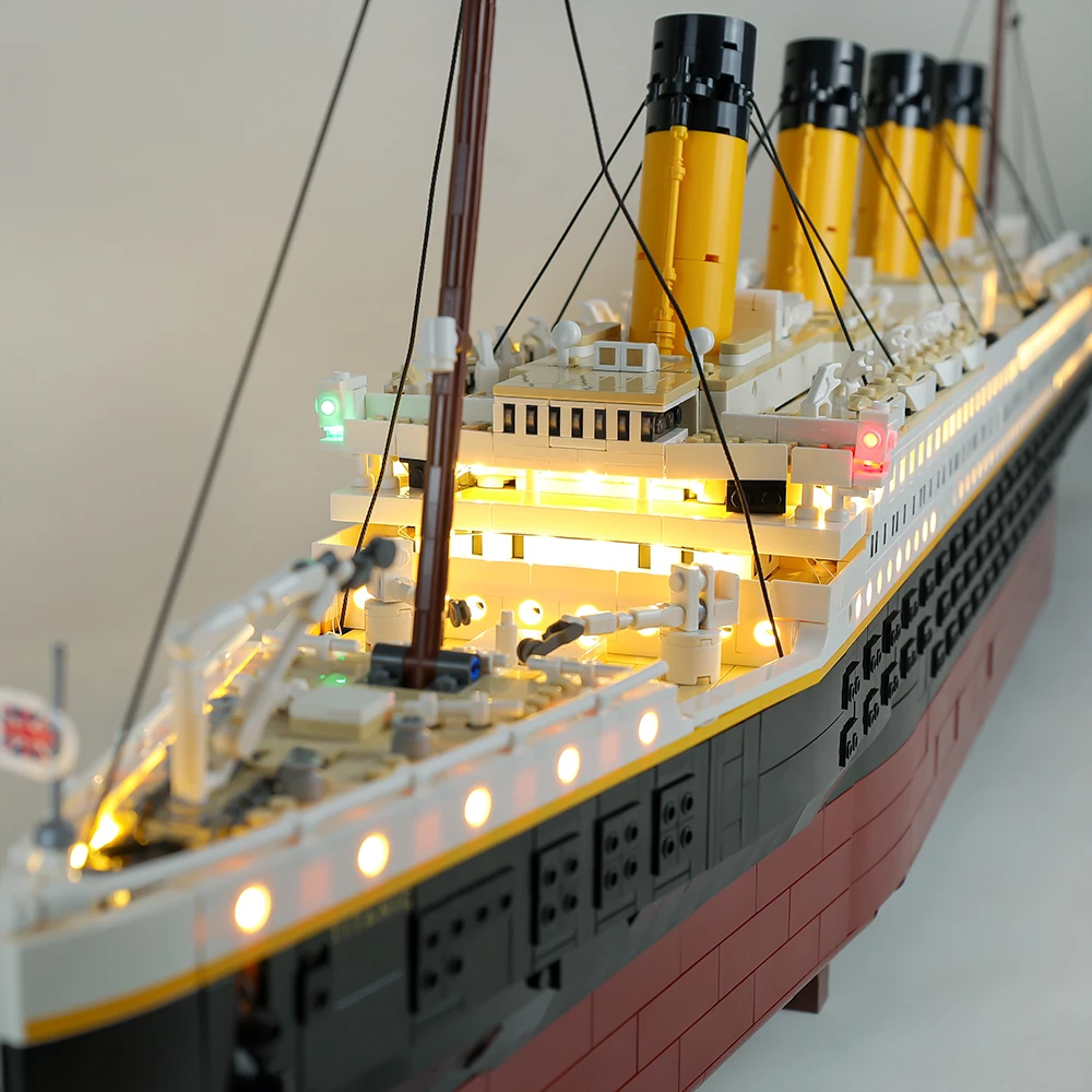 LED Light Set For Christmas Gift New 10294 Titanic Liverpool Building Blocks Build the Ship of Dreams Bricks Lamp Kit No Model