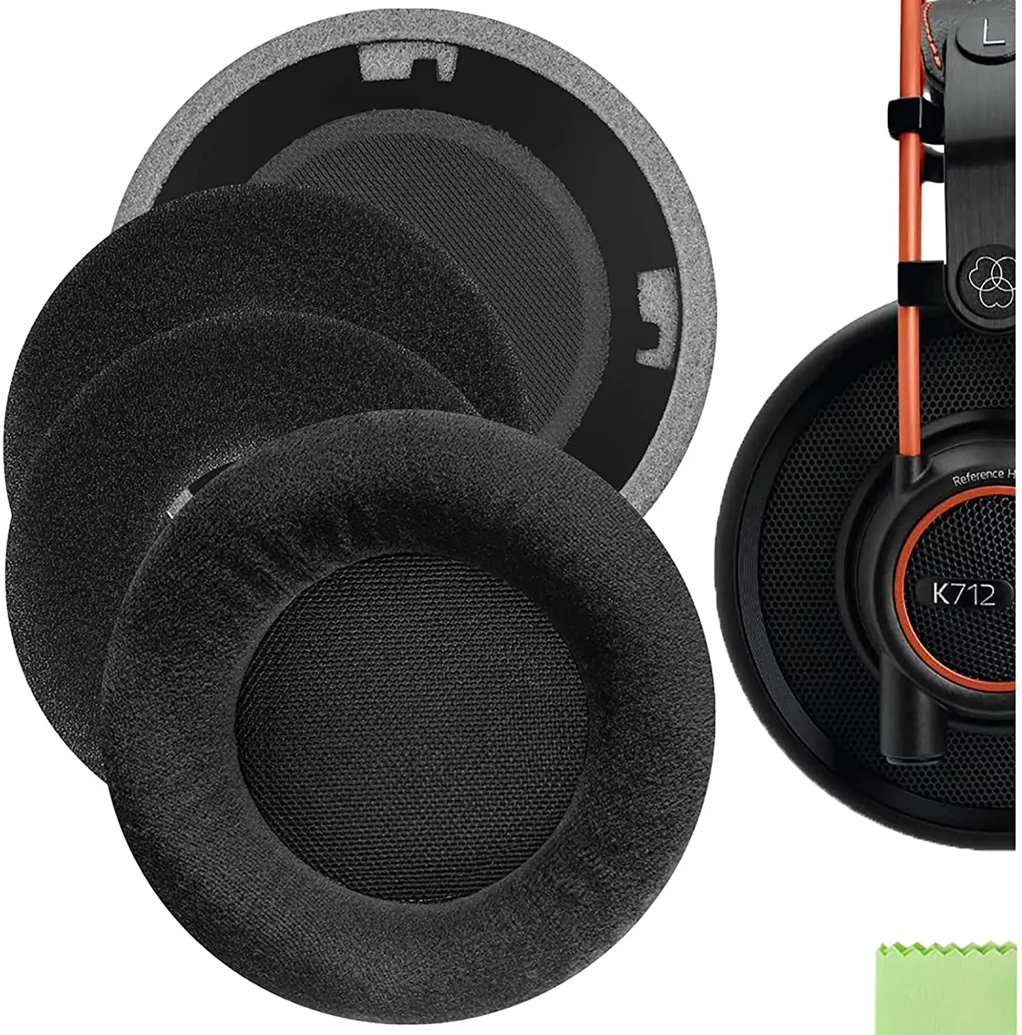 وسادات أذن بديلة من القطيفة المريحة لسماعات AKG K701، K702، Q701، Q702، K601، K612، K712، وسادات أذن لسماعات الرأس