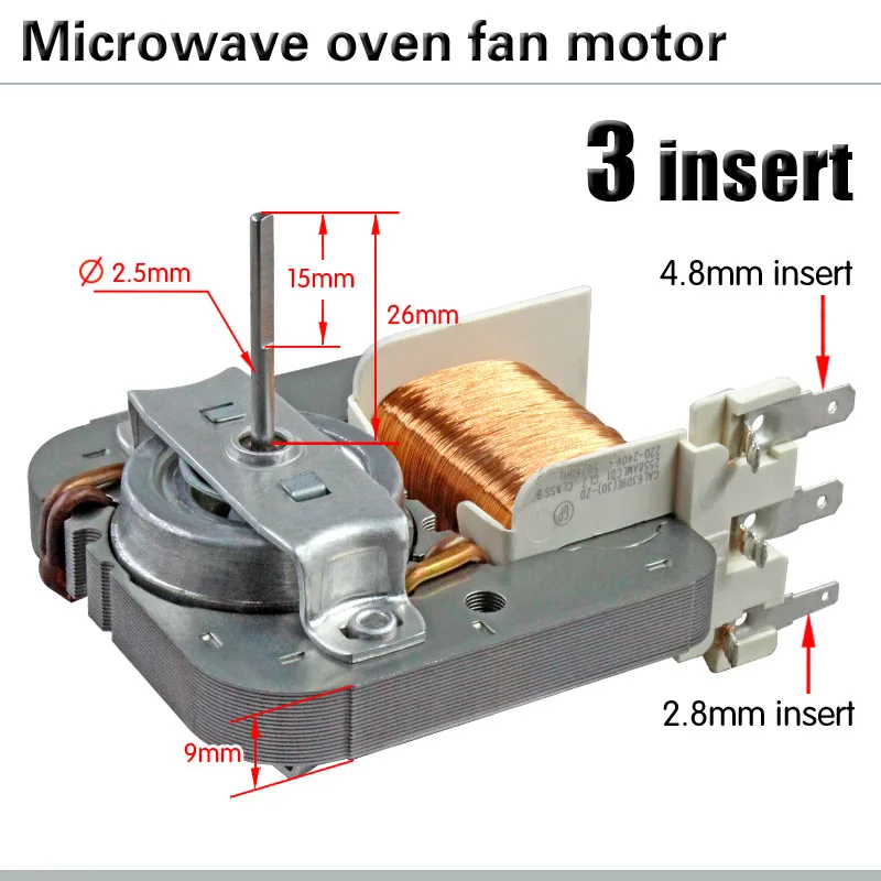 Microwave oven fan motor GAL6309E(30)-ZD three-pin cooling fan microwave oven accessories