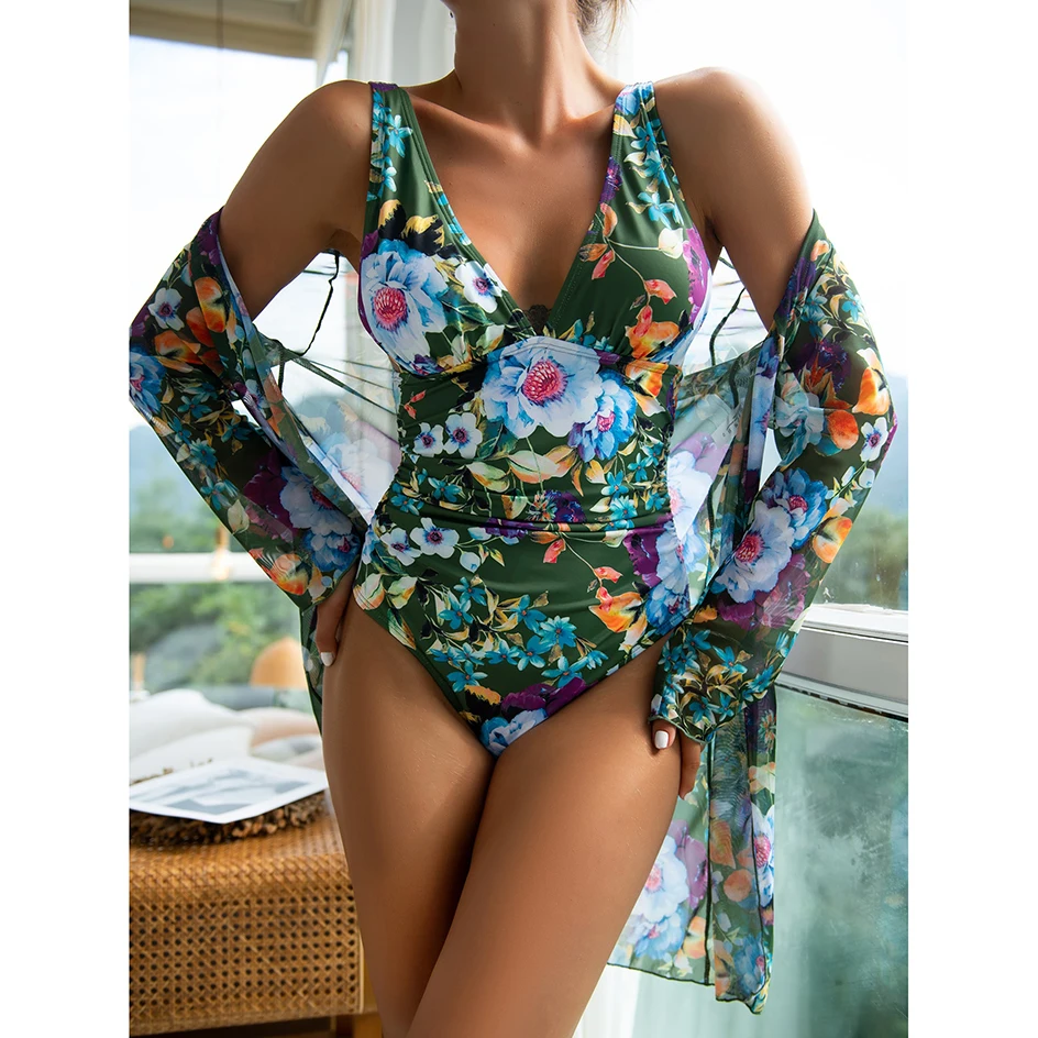 Sexy Print One Piece Swimsuit Women 2022 Bodysuit Swimwear Female Swimming for Bathing Suit Woman Maillot De Bain Femme Monokini